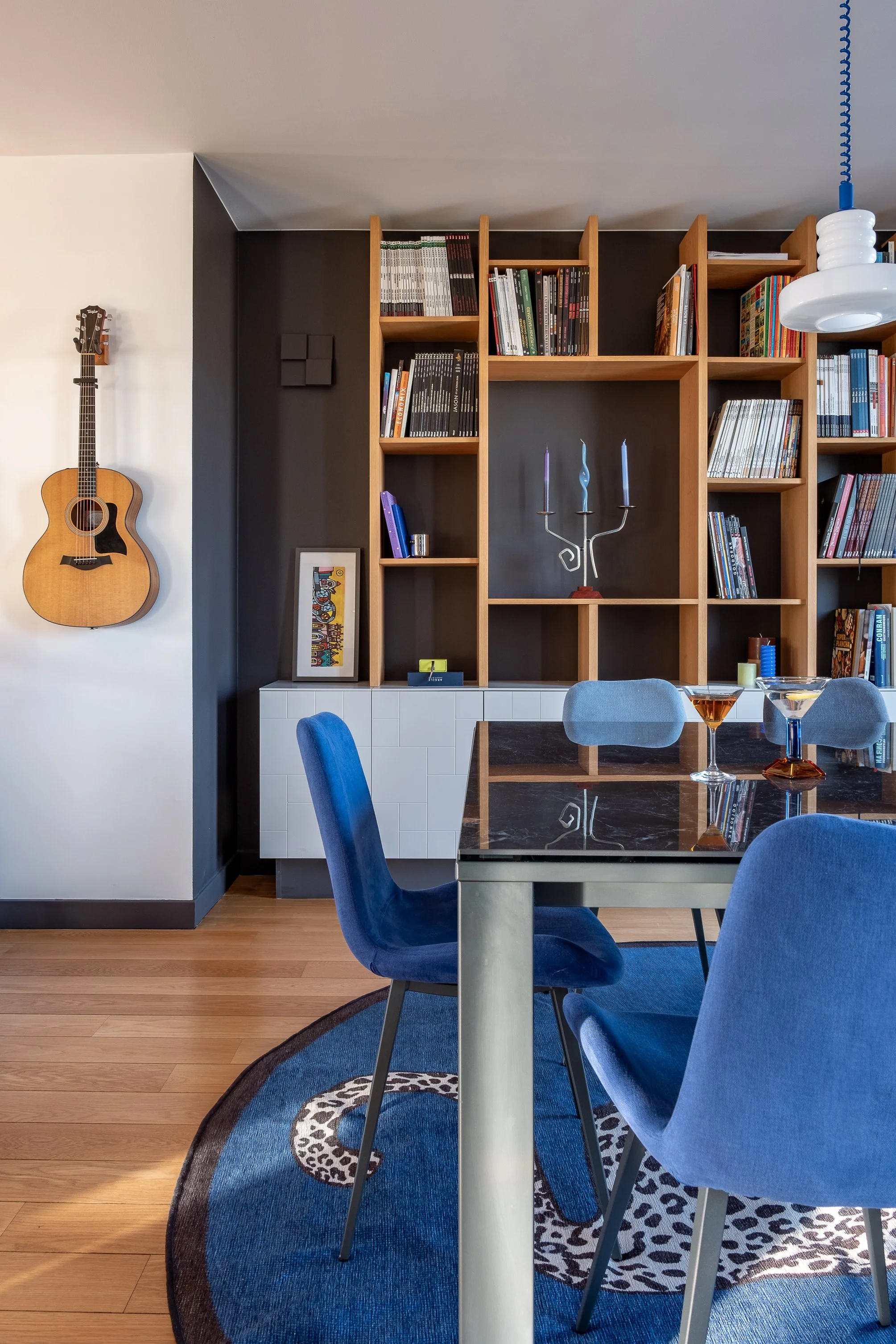 Espace salon — rénovation triplex 180 m² Boulogne-Billancourt, architecte d'intérieur Studio Emsé
