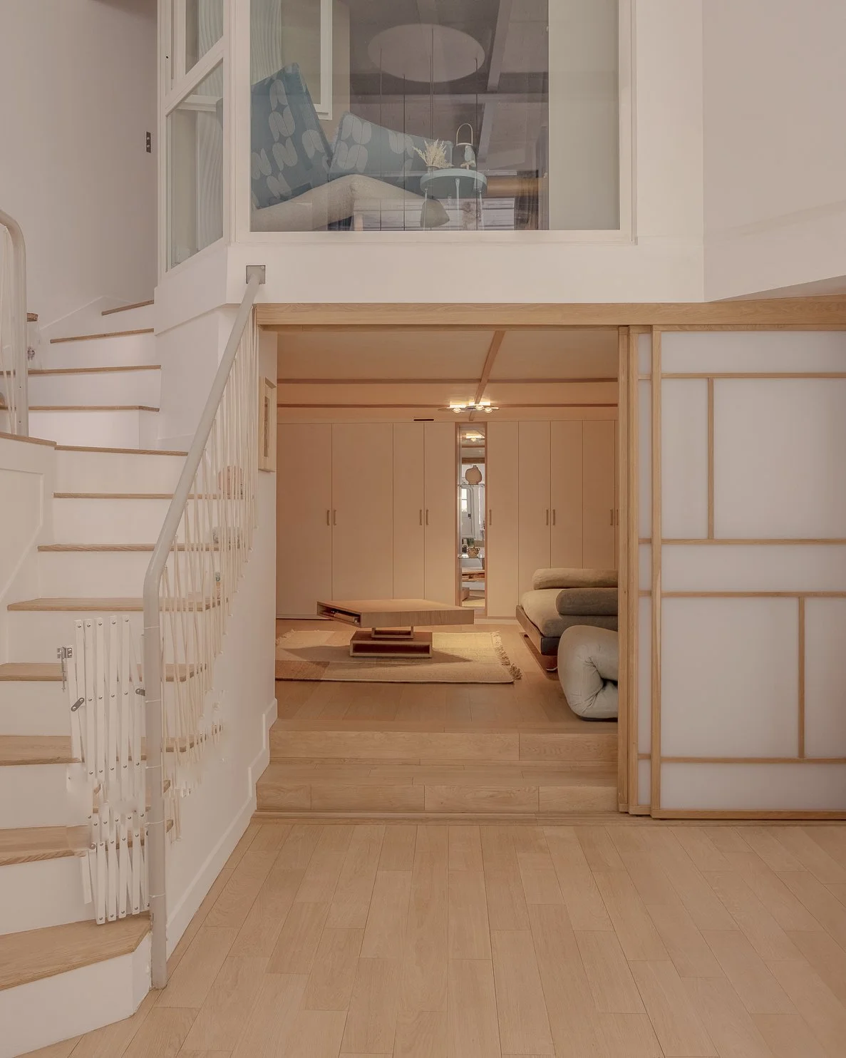 Perspective — rénovation appartement 90 m² Villiers Paris, architecte d'intérieur Studio Emsé